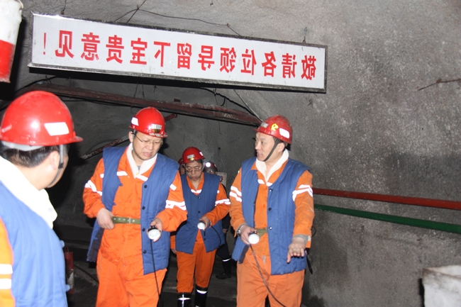 山东鲁泰煤业有限公司总经理李合军到太平煤矿检查指导工作