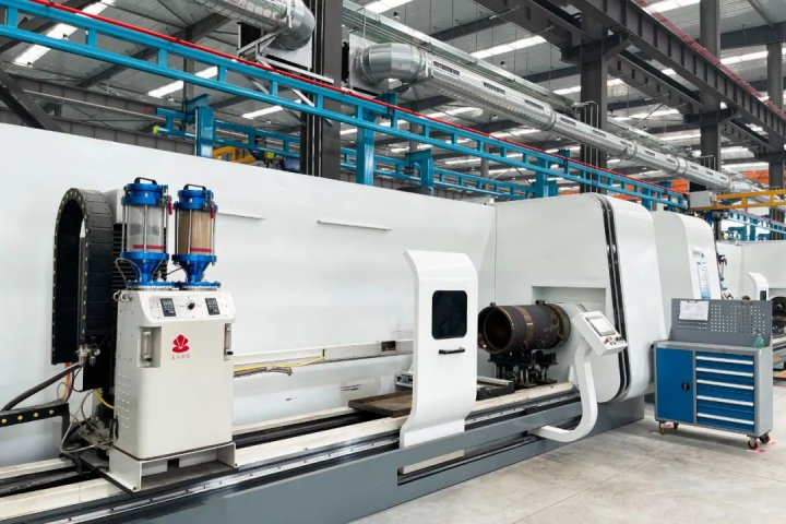 高端大气！海纳科技内壁激光熔铜高端油缸规模化生产增效益